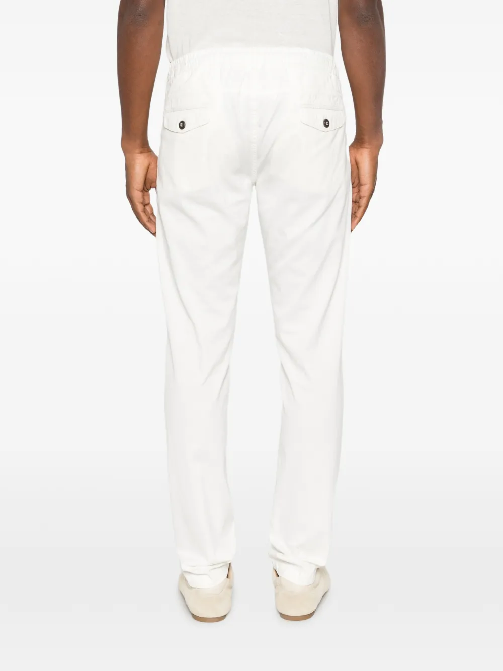 Eleventy Broek met trekkoordtaille Wit