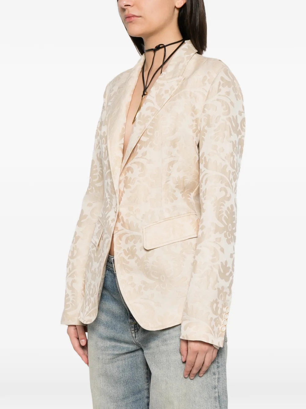 Uma Wang Kylie asymmetrische blazer Beige