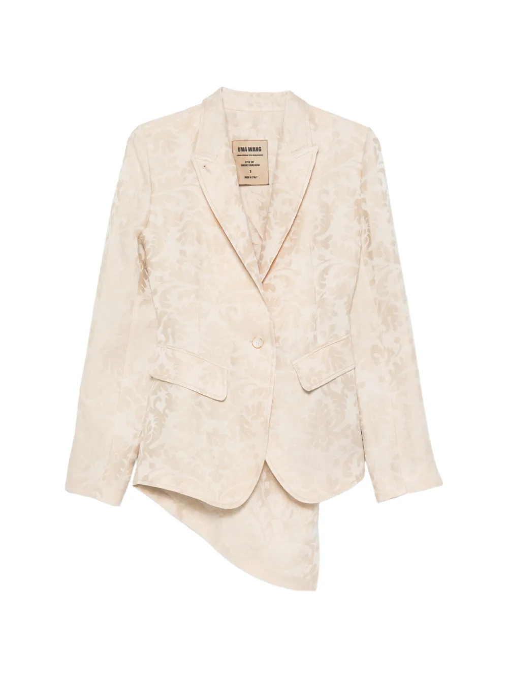 Uma Wang Kylie asymmetric blazer - Toni neutri