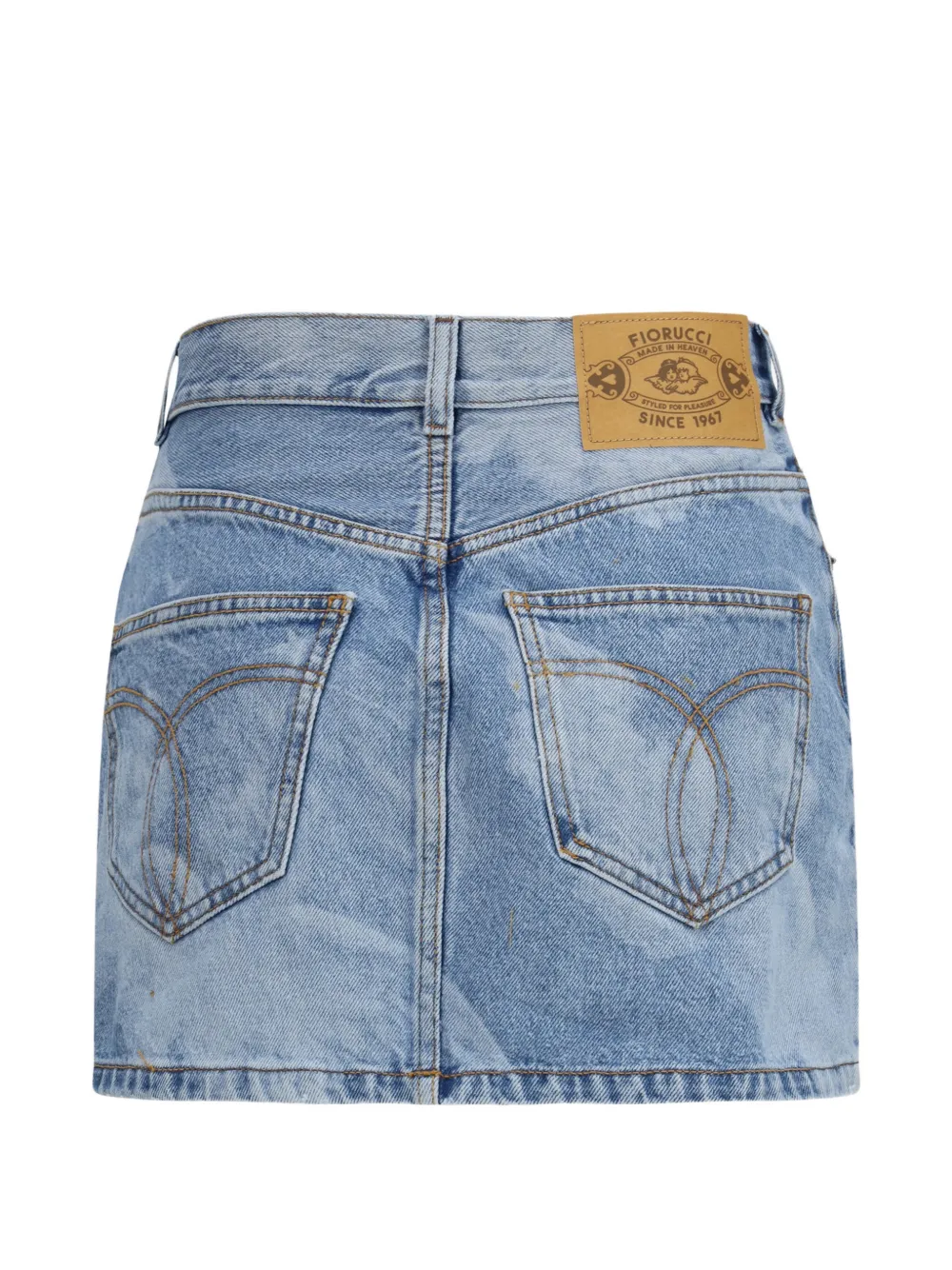 Fiorucci Denim rok met engelenprint Blauw