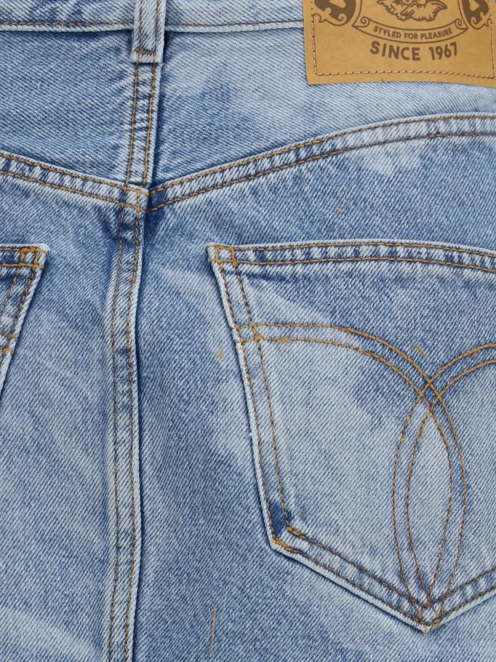 Fiorucci Denim rok met engelenprint Blauw