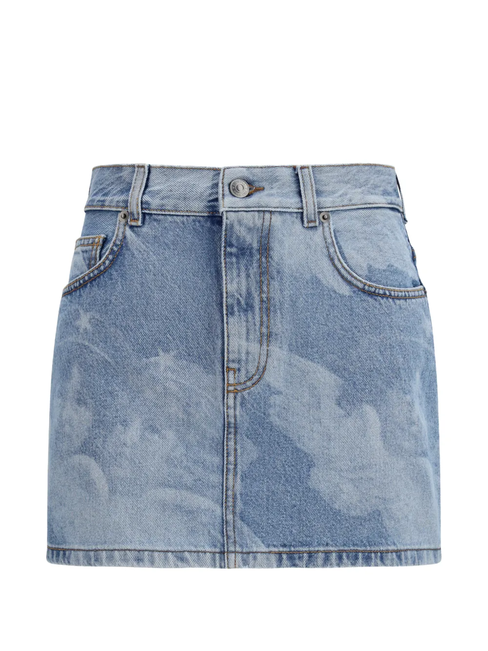 Fiorucci angels-print denim skirt - Blu