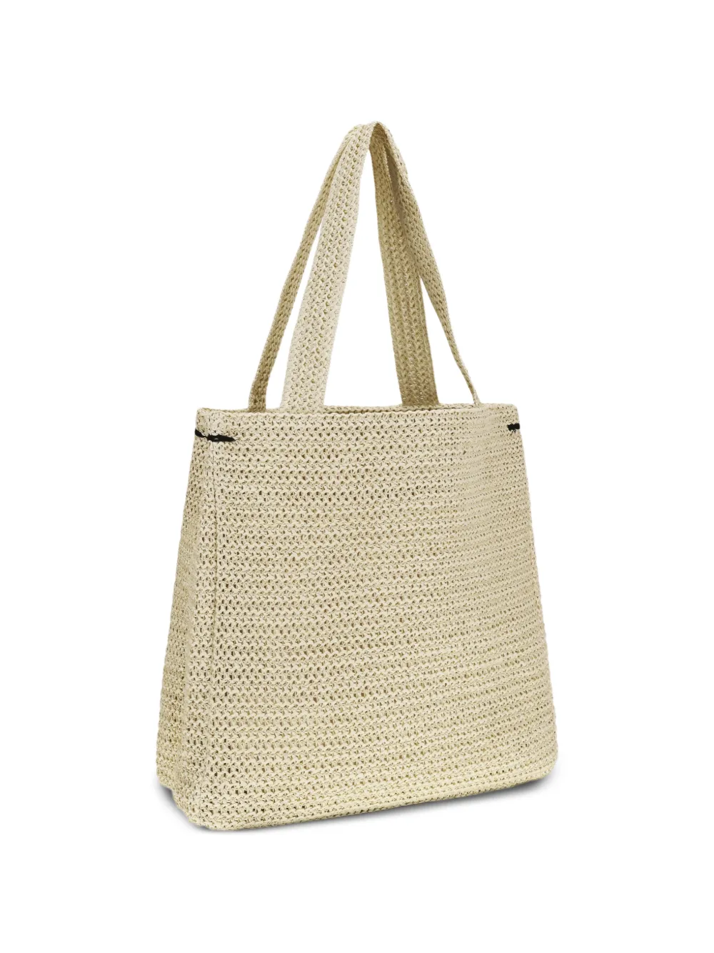 Fiorucci Poodle raffia shopper Beige