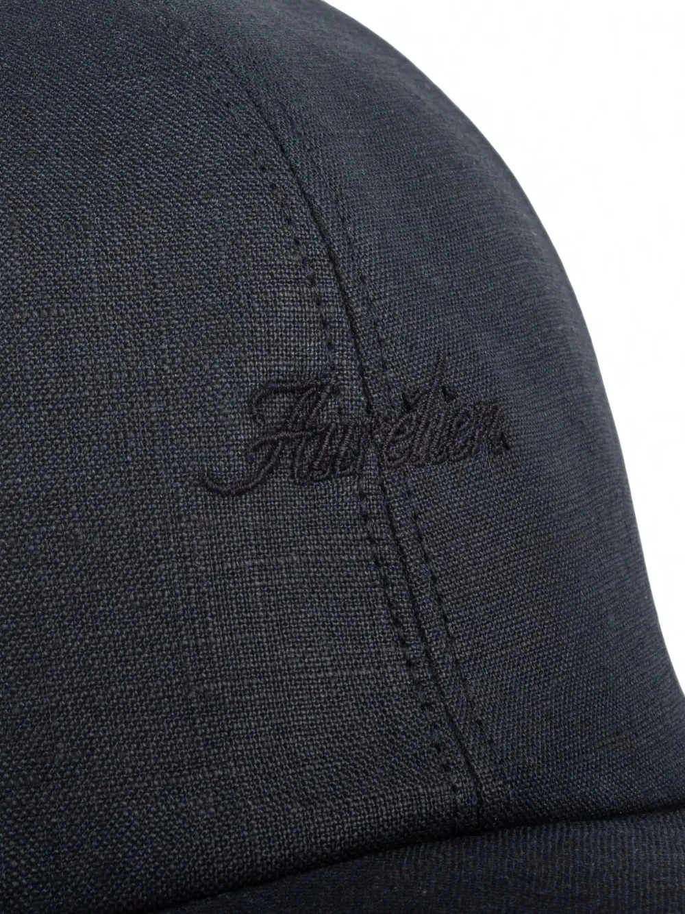 Aurélien linen baseball cap Zwart