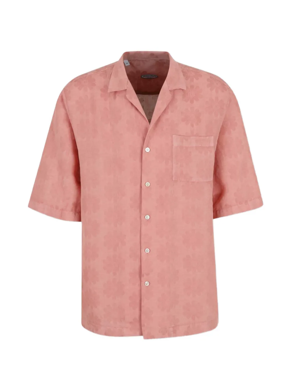 Vincenzo Di Ruggiero floral-jacquard short-sleeve shirt - Rosa