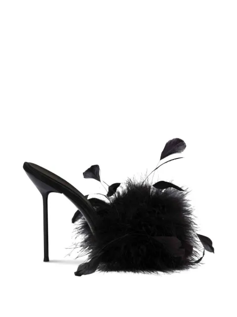 Paris Texas Lidia feather mules