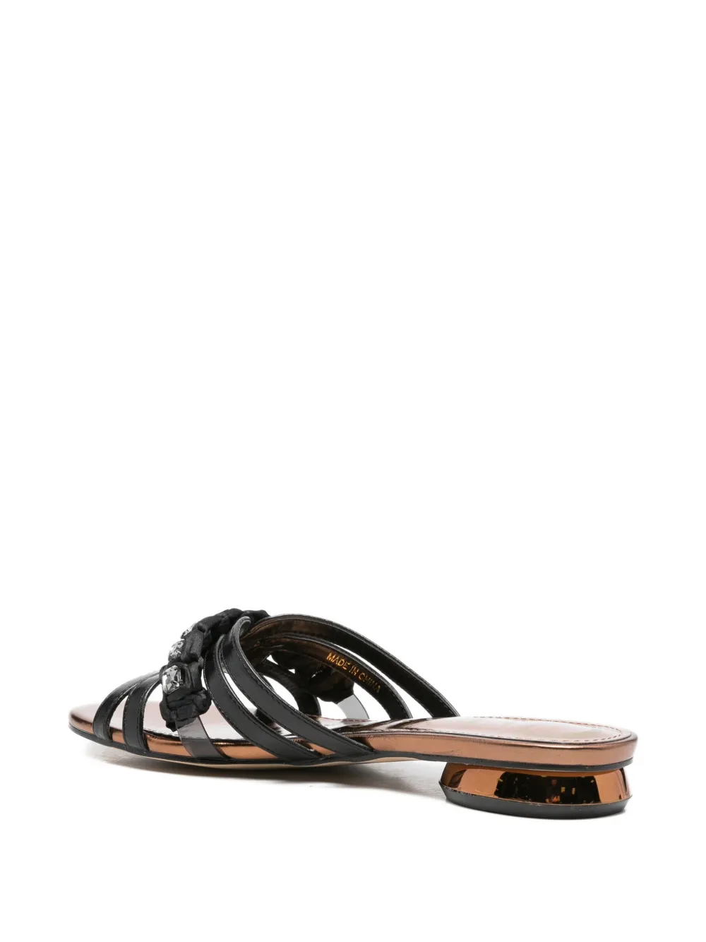CAFèNOIR Sandalen verfraaid met kristallen Zwart