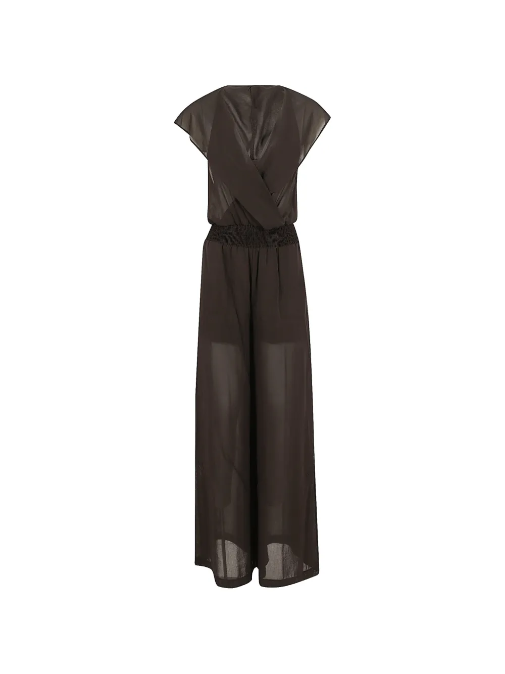 PINKO hooded flared jumpsuit - Marrone