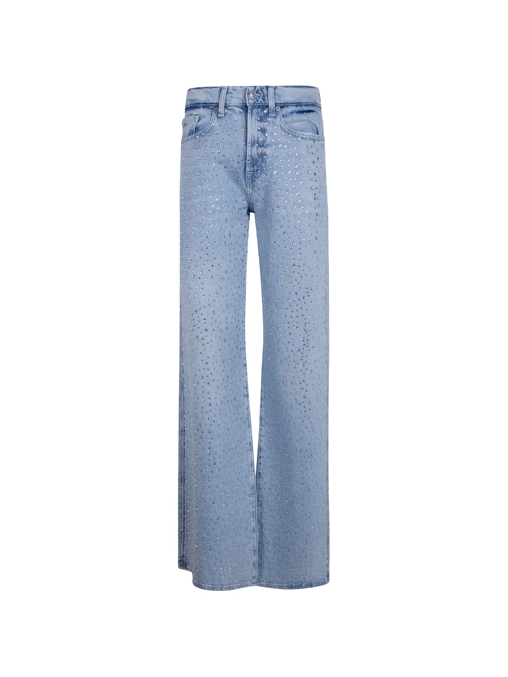 7 For All Mankind Lotta rhinestone-embellished denim jeans - Blau