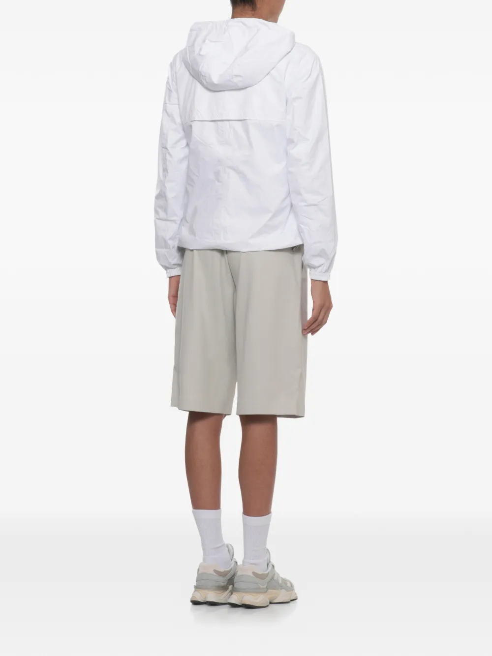 K-Way Jack met capuchon en logodetail Wit