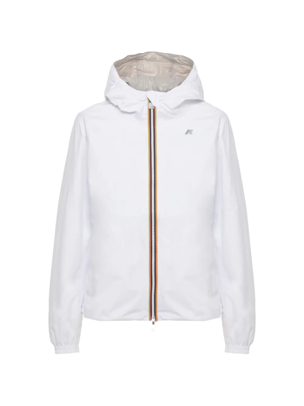 K-Way hoodie logo-detail jacket - Bianco