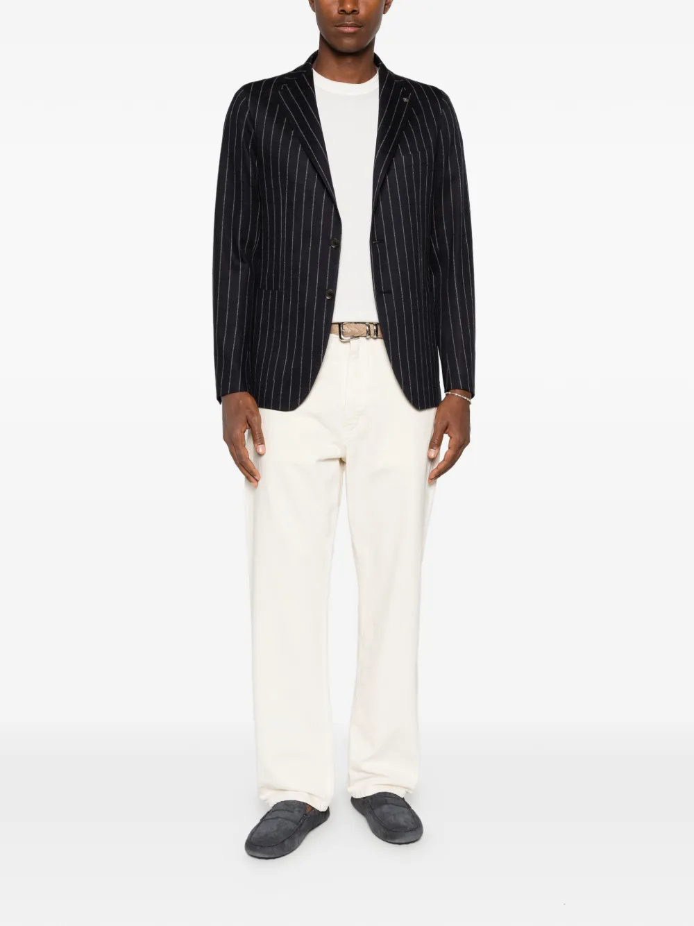 Tagliatore Gestreepte blazer Blauw