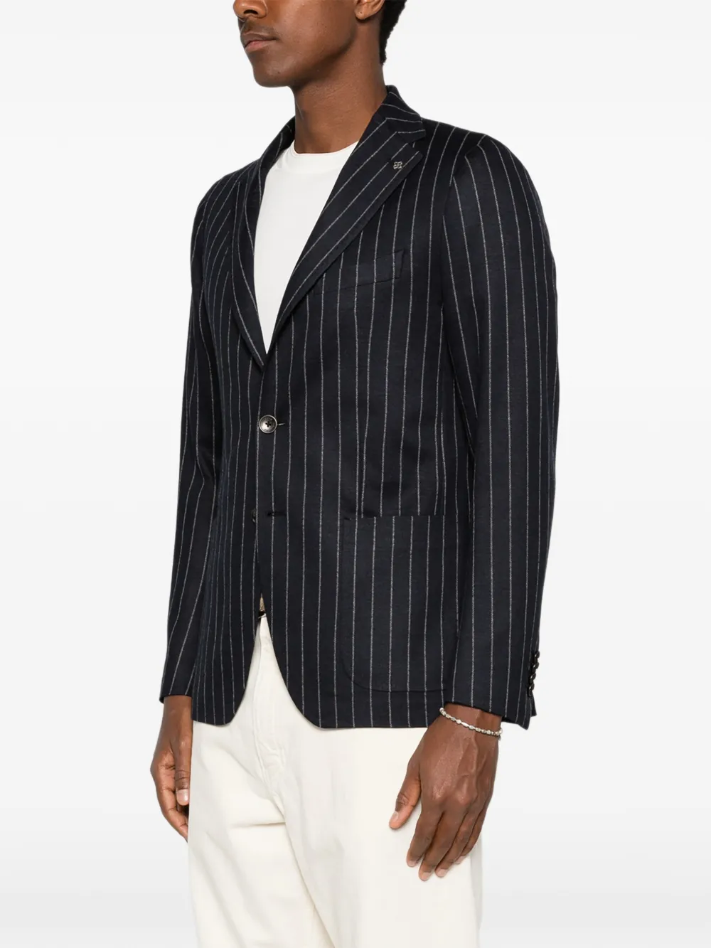 Tagliatore Gestreepte blazer Blauw