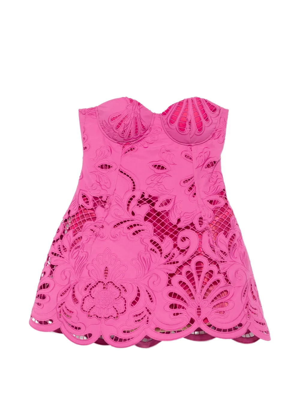 Giuseppe Di Morabito cut-out floral-embroidered mini dress - Rosa