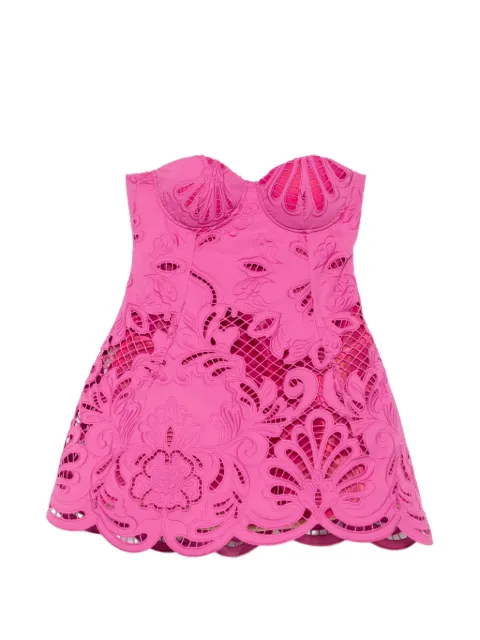 Giuseppe Di Morabito cut-out floral-embroidered mini dress