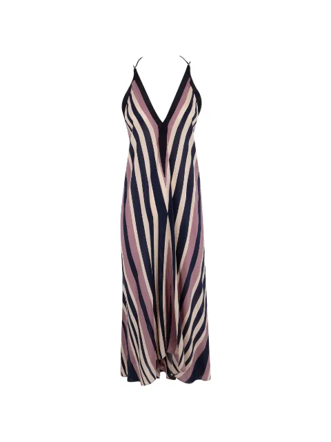 Volantis Sunset striped silk dress