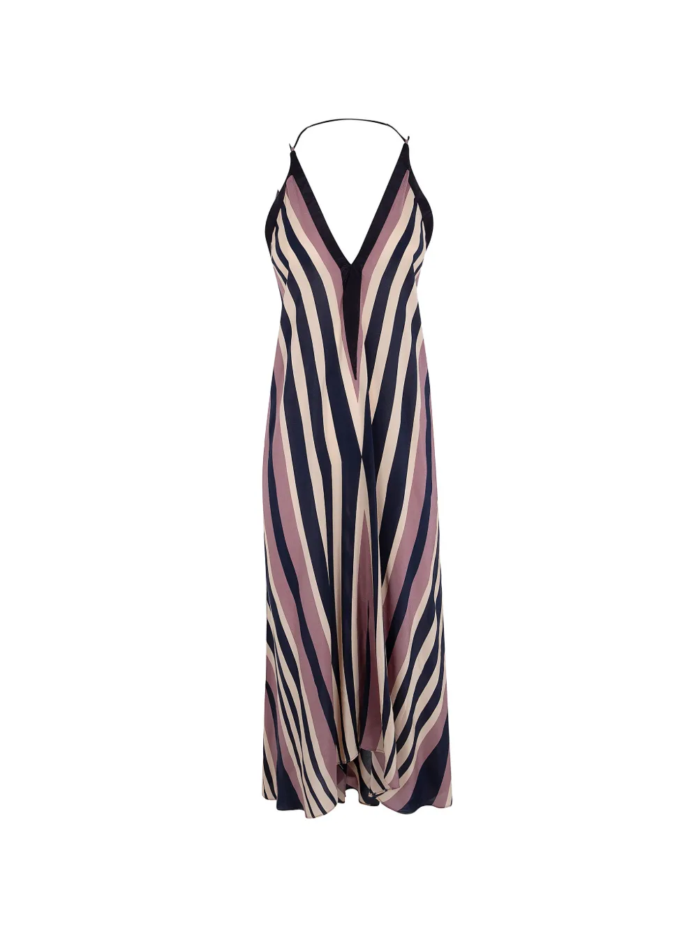 Volantis Sunset striped silk dress - Blu