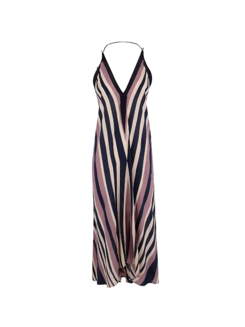Volantis Sunset striped silk dress