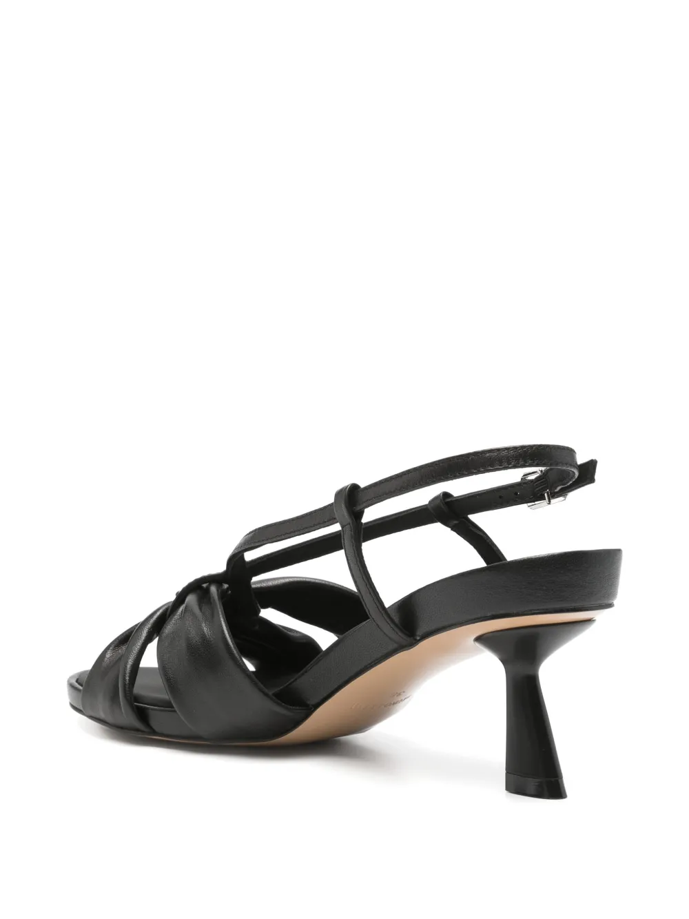 Bruno Premi knotted leather sandals Zwart