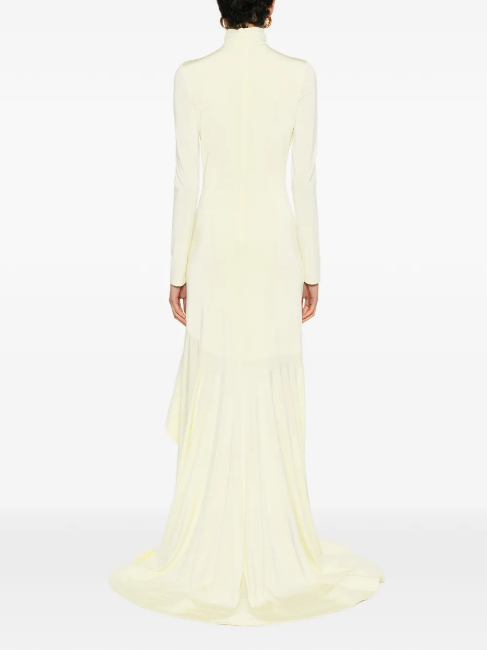 Stella McCartney Asymmetrische jurk met ruches Geel