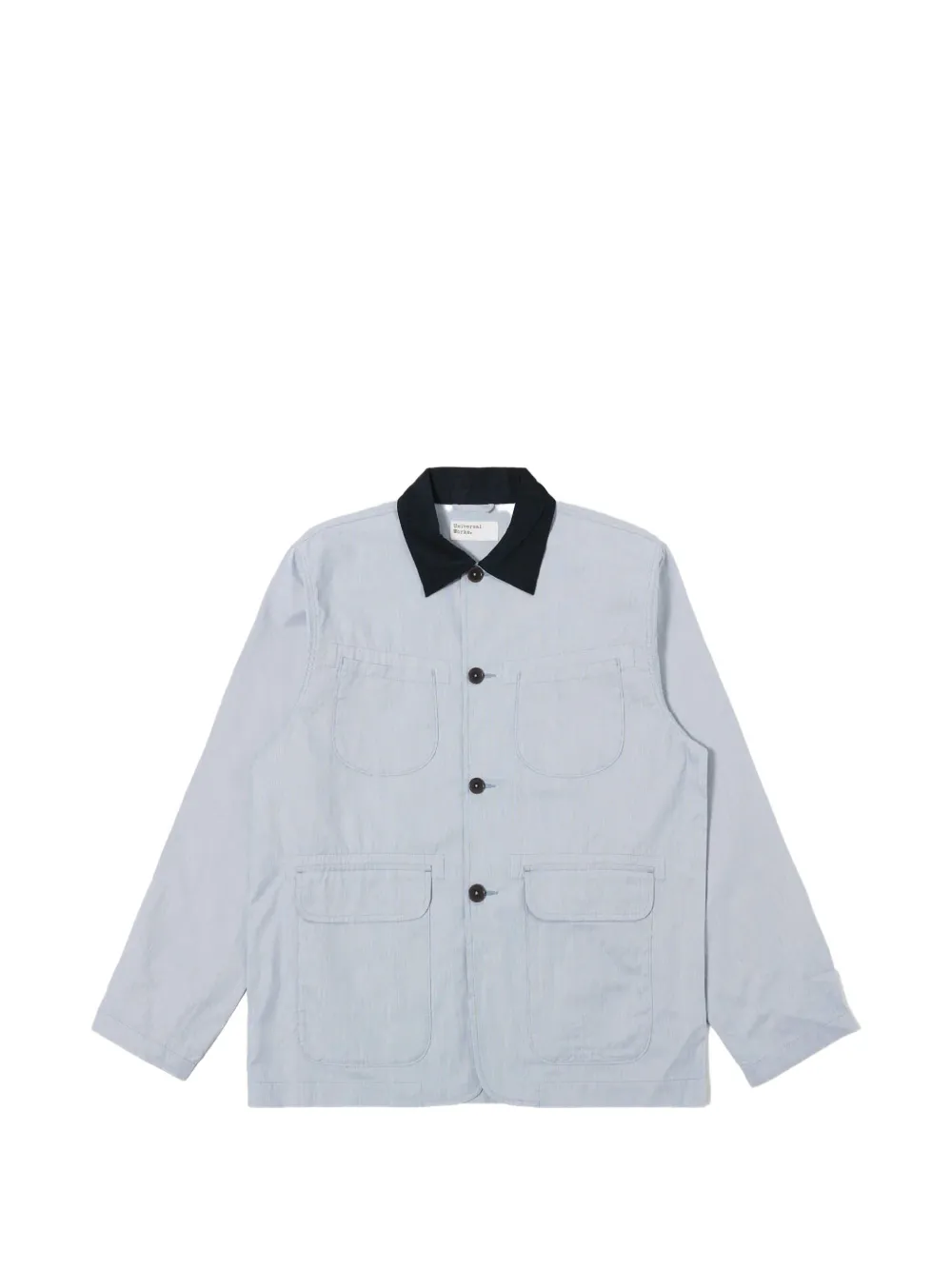 Universal Works contrast collar shirt jacket - Blau