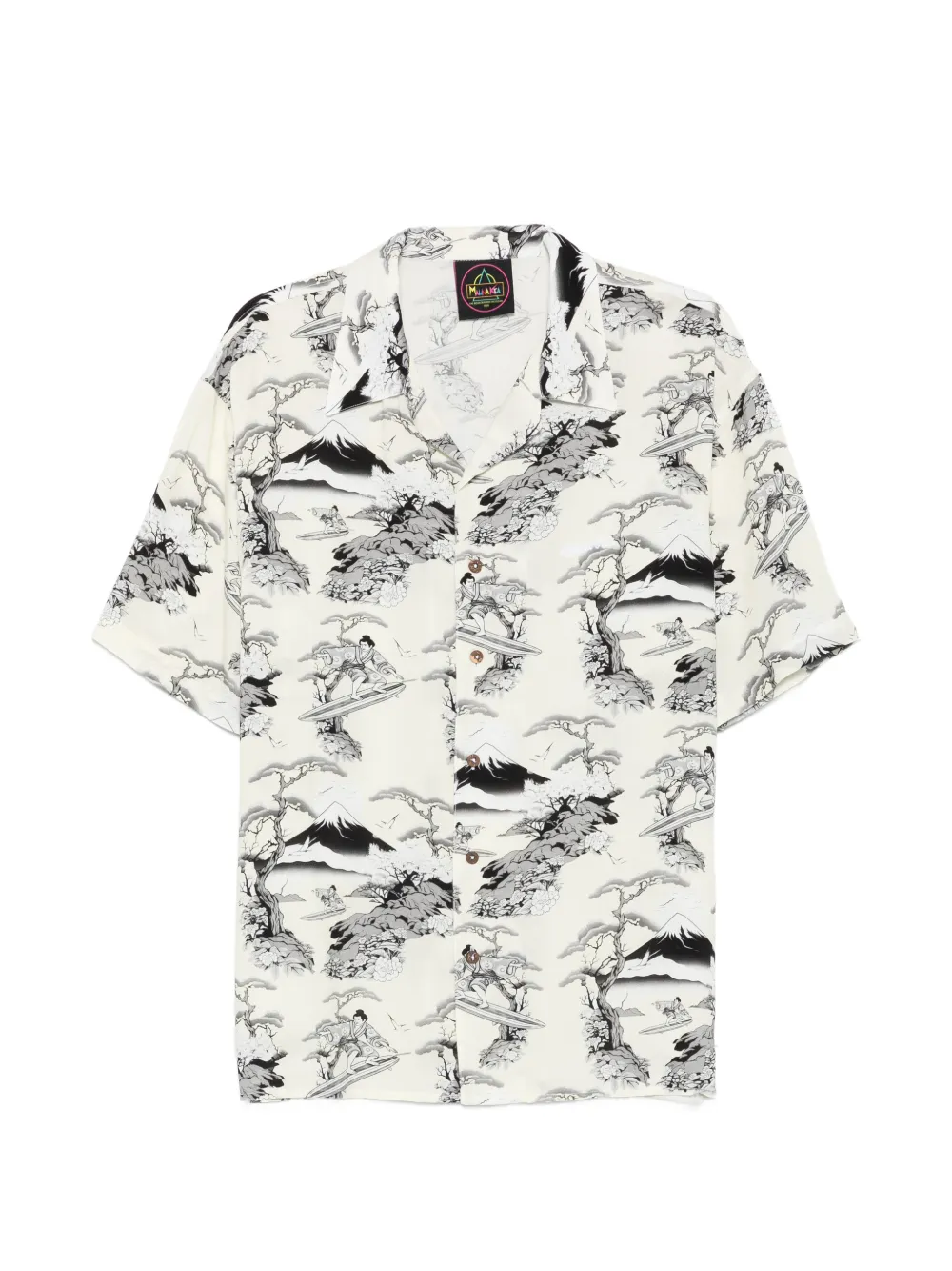 Mauna Kea graphic-print camp-collar shirt - Toni neutri