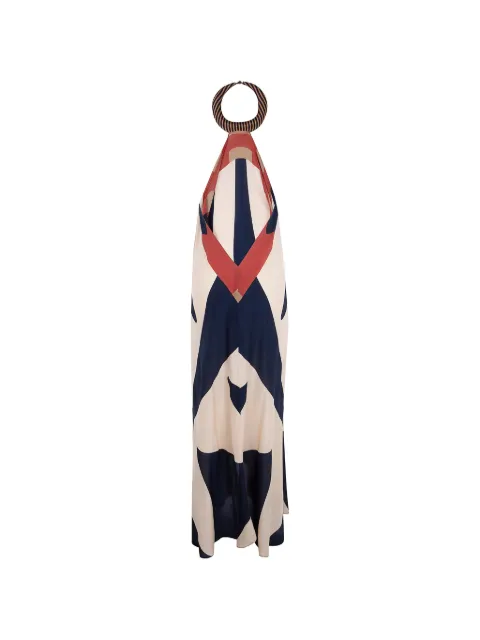 Volantis Saba abstract-print silk dress