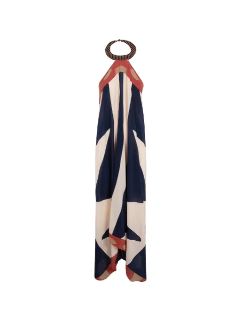 Volantis Saba abstract-print silk dress