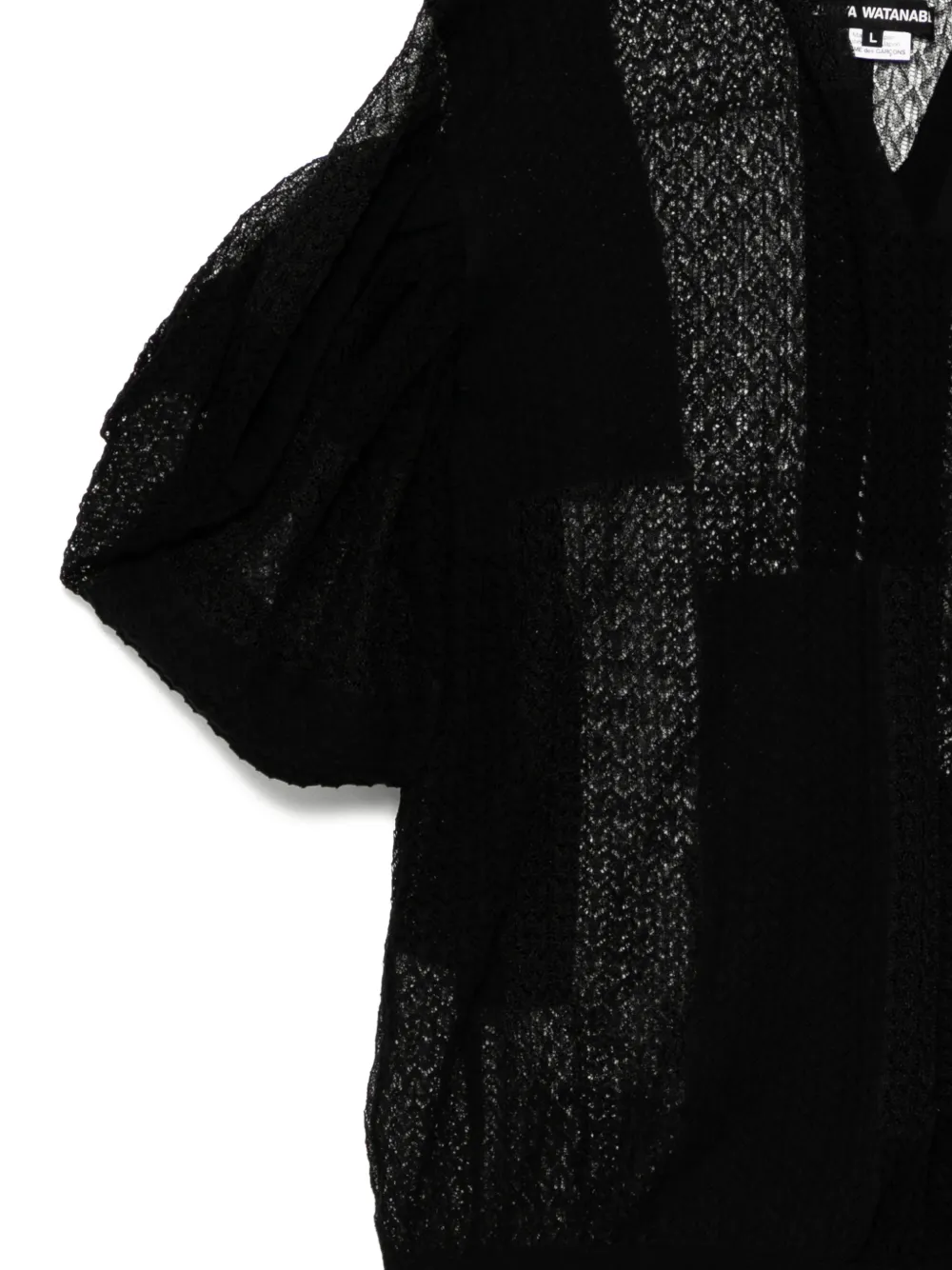 Junya Watanabe Lace-knitted Blouse in Black, view 3
