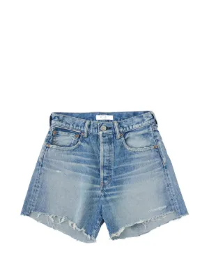 MM6 Maison Margiela ダメージ デニムショートパンツ | ブルー