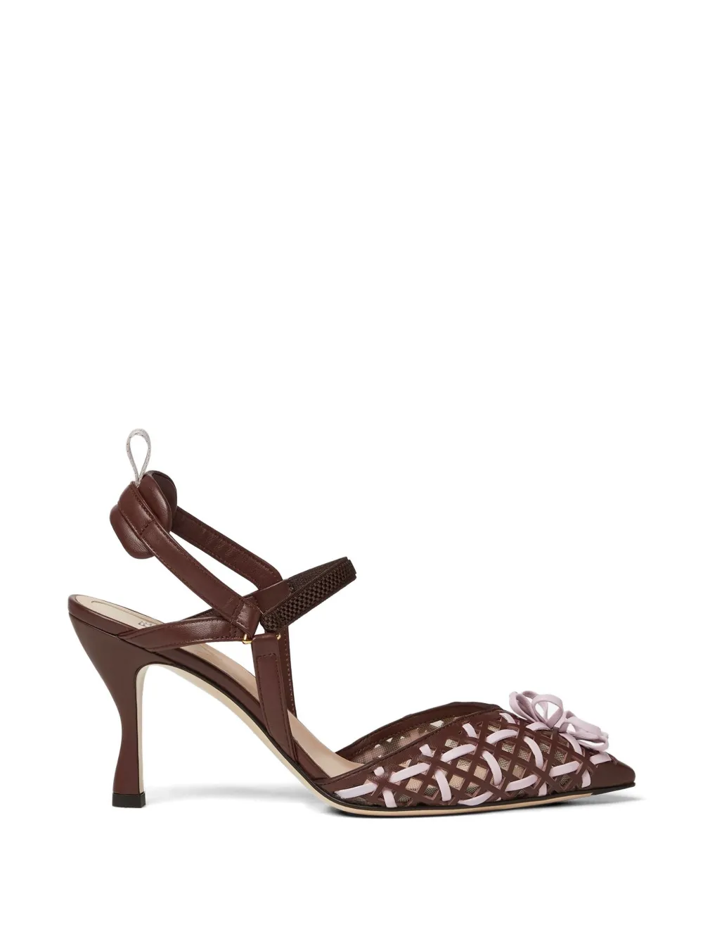 FENDI Colibrì Lite point-toe floral pumps - Marrone