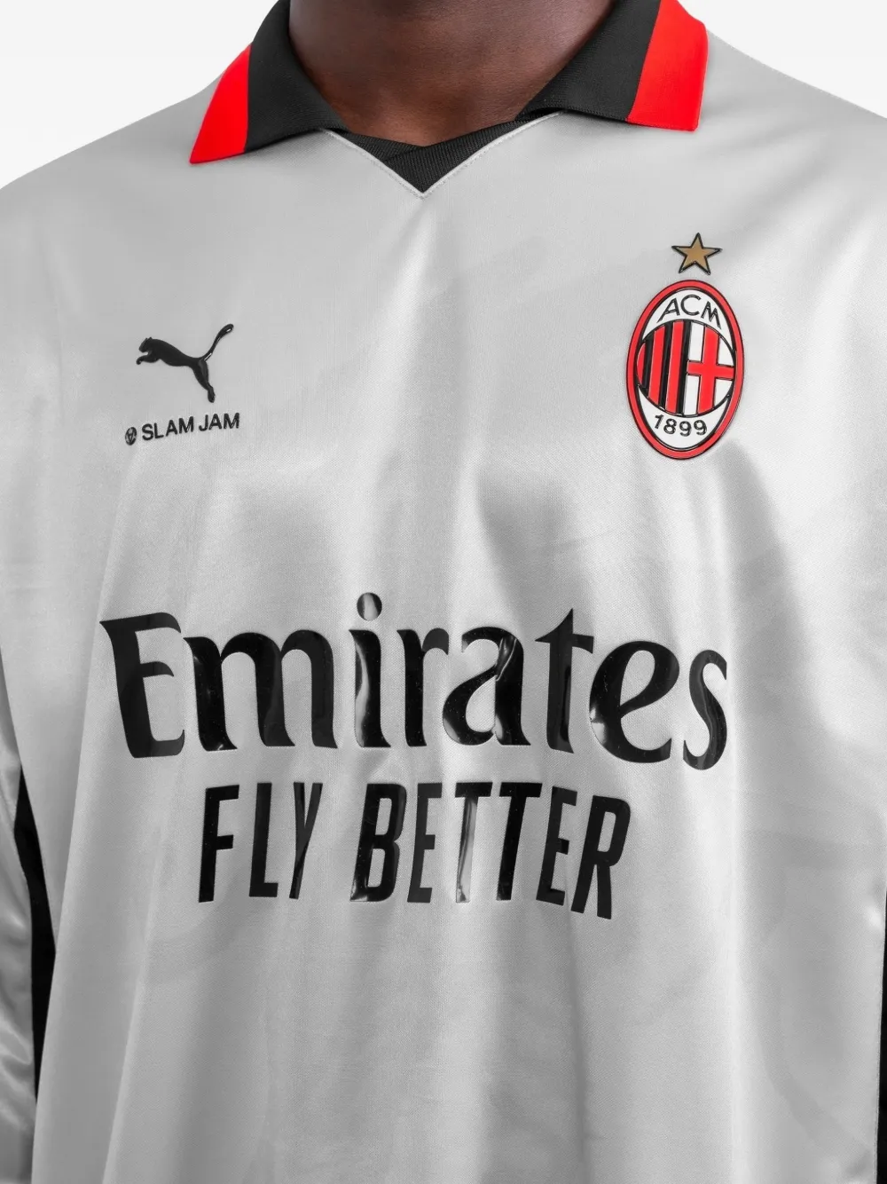 PUMA x AC Milan x Slam Jam long-sleeve T-shirt | Silver | FARFETCH AO