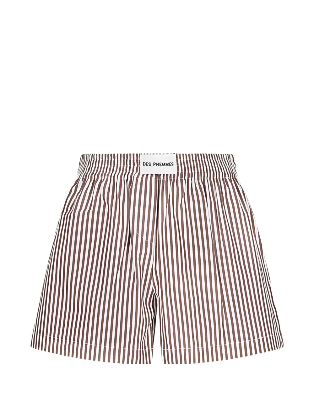 DES PHEMMES striped boxer shorts - Marrone