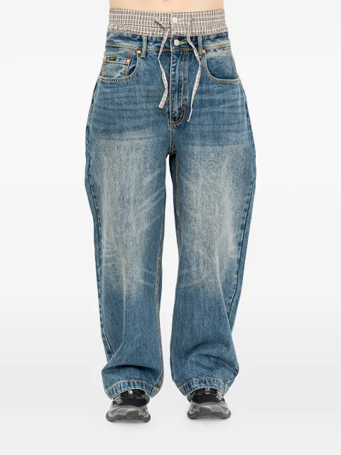 Andersson Bell layered wide-leg jeans