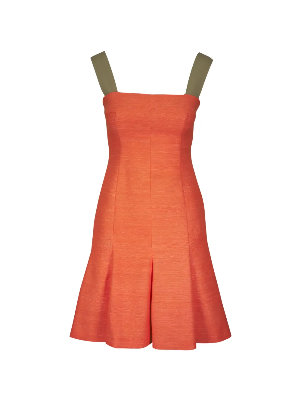 Akris Punto square-neck pleated dress - Arancione