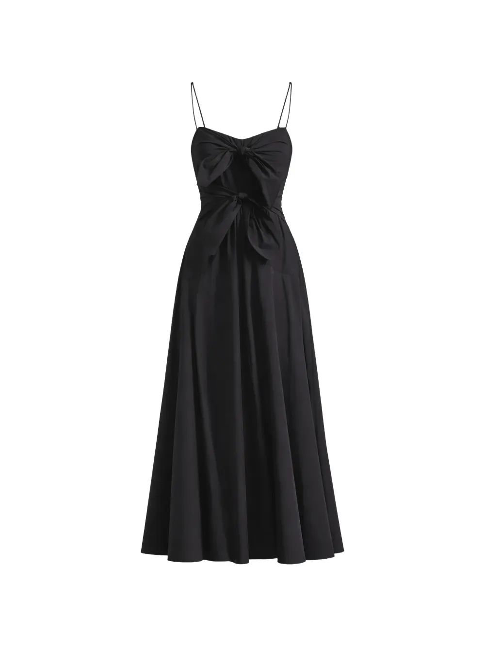 Derek Lam 10 Crosby Unity tie-front poplin dress - Nero