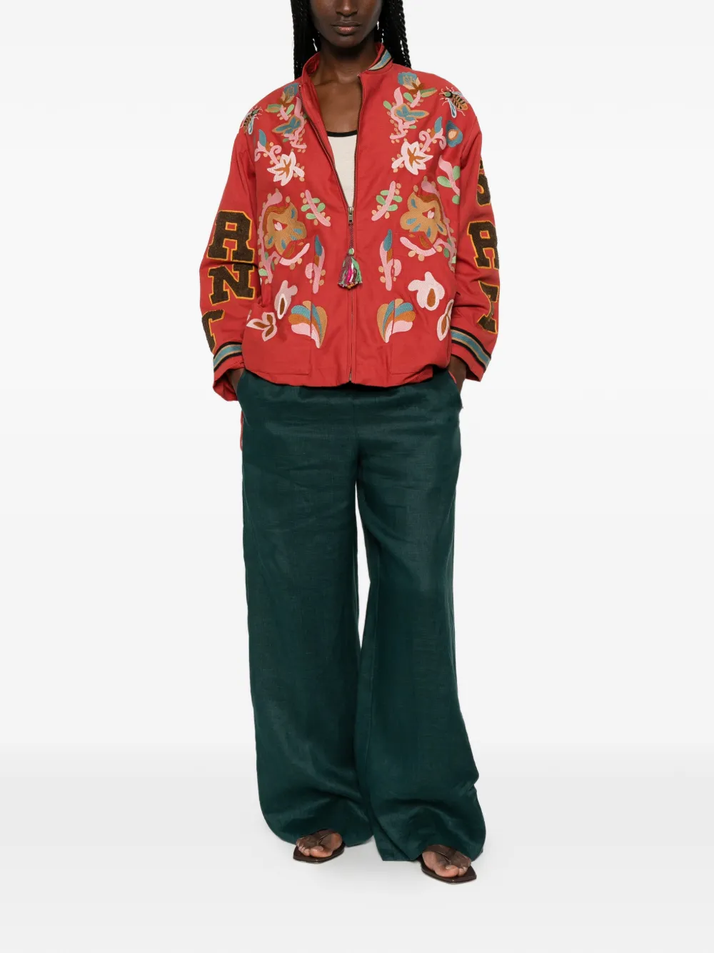 Liviana Conti Donna broek met trekkoord Groen