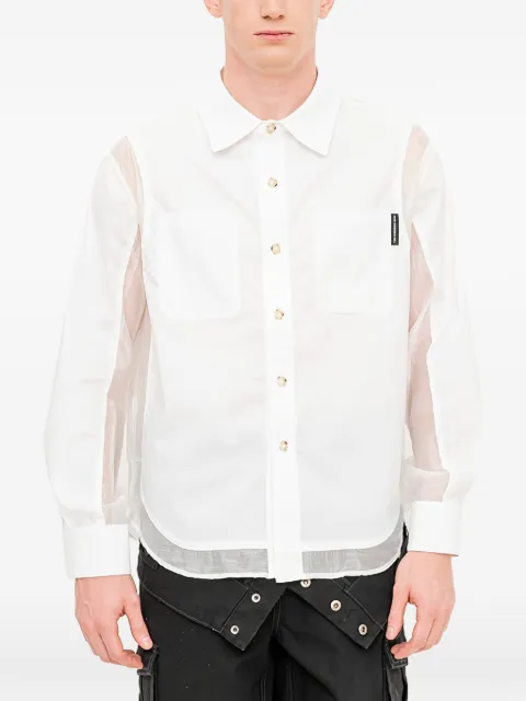 Andersson Bell organza-panel shirt