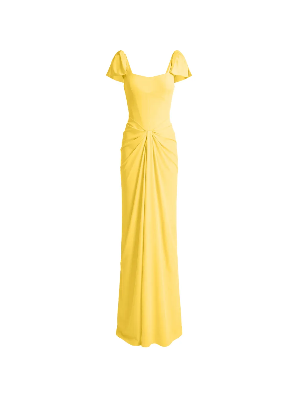 Gemy Maalouf corset-style draped dress - Yellow