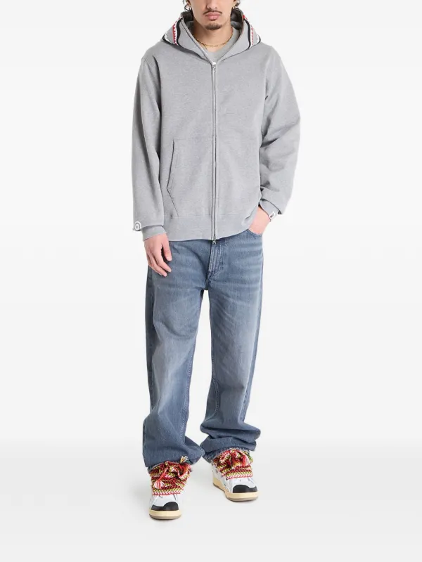 A BATHING APE® シャーク ジップパーカー | グレー | FARFETCH JP
