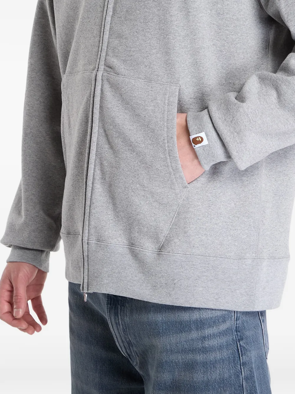 A BATHING APE Hoodie met rits Grijs