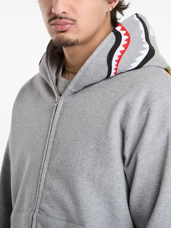 A BATHING APE® シャーク ジップパーカー | グレー | FARFETCH JP