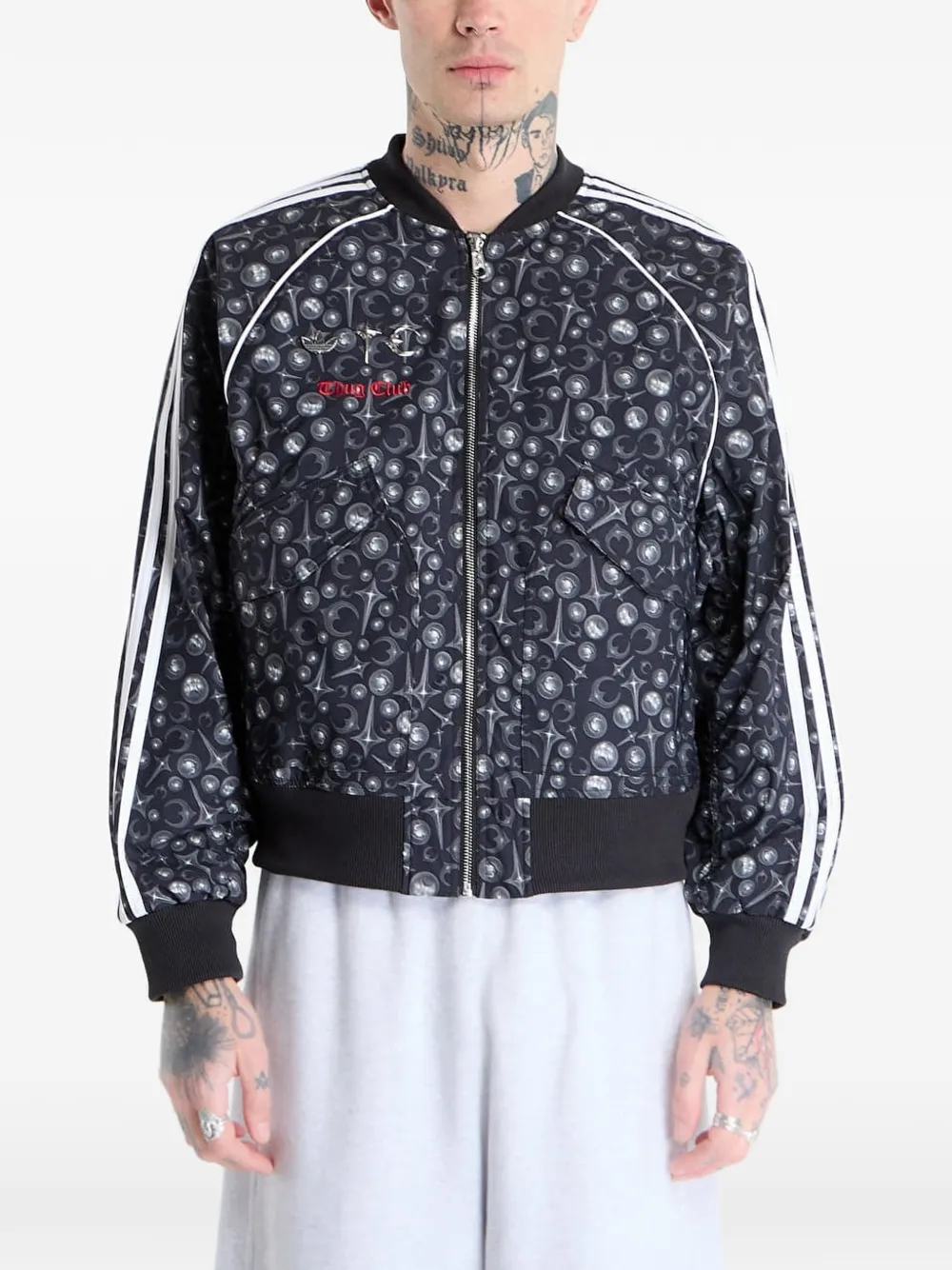 adidas Thug Club Superstar printed stripe jacket - Nero