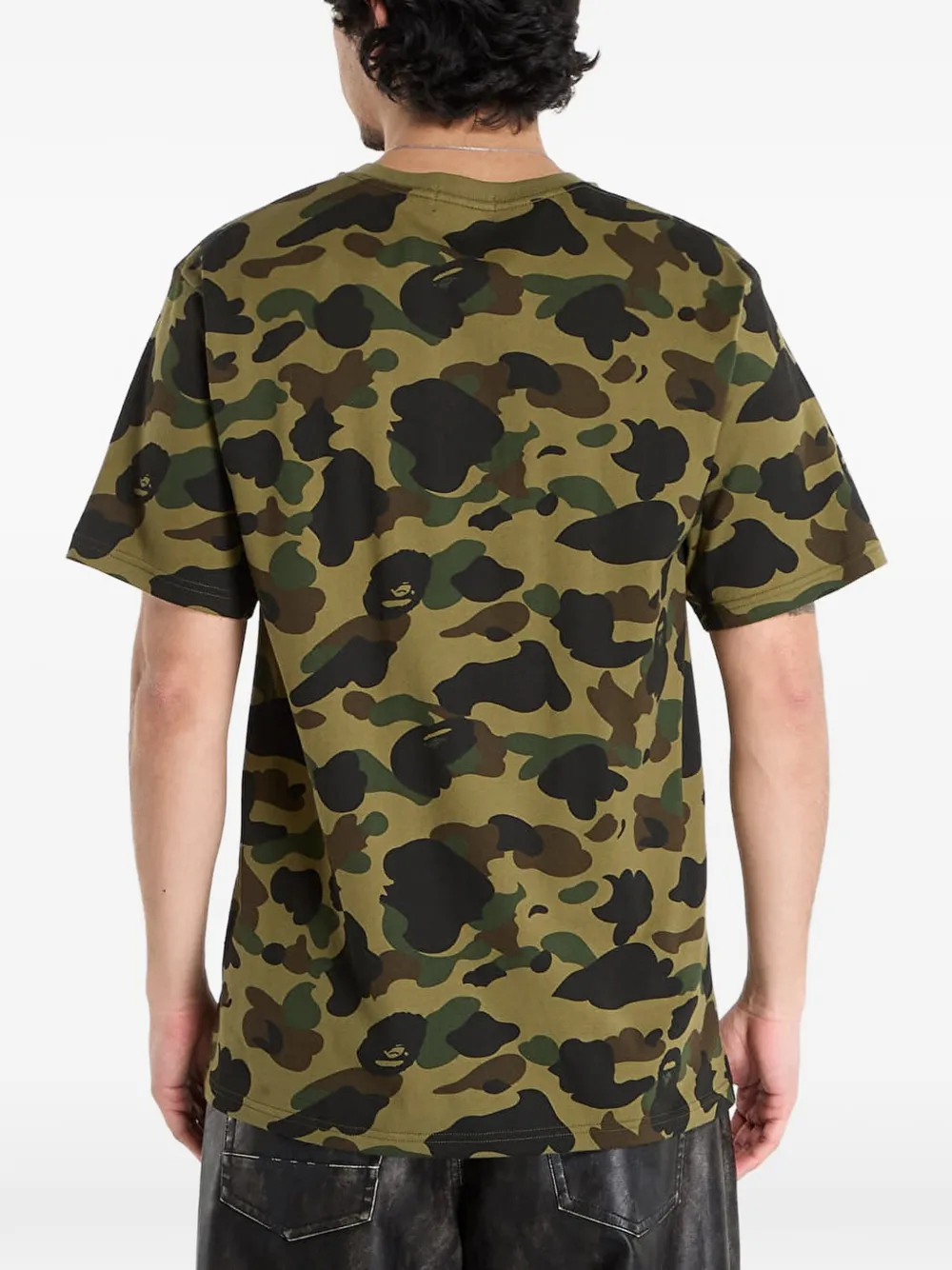 A BATHING APE Camo T-shirt met stras Groen
