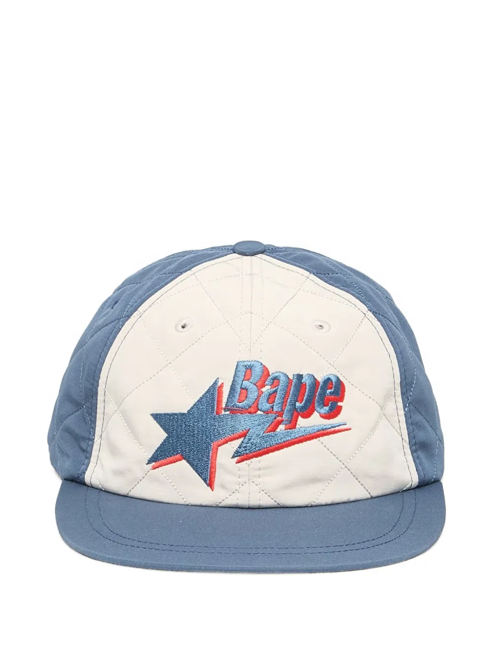 A BATHING APE® Sta logo quilting baseball cap - Blu