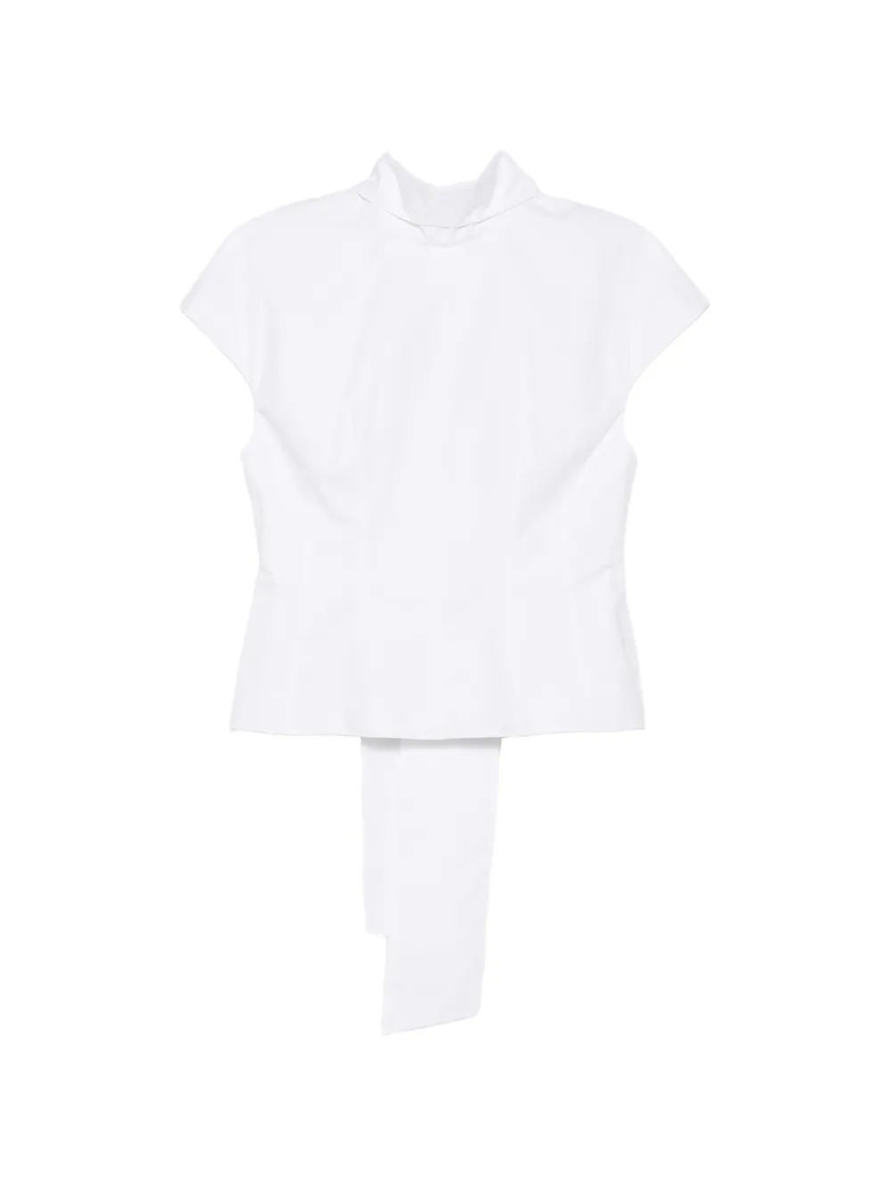 ARMARIUM Arielle tie-fastening cap-sleeve top - Bianco