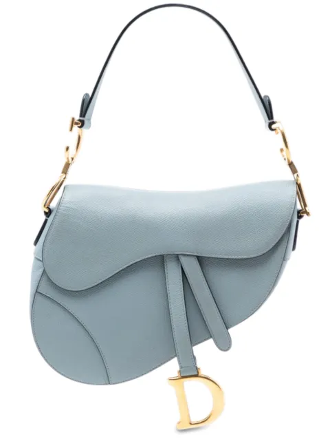 Christian Dior Pre-Owned Saddle skuldertaske i grynet kalveskind fra 2018
