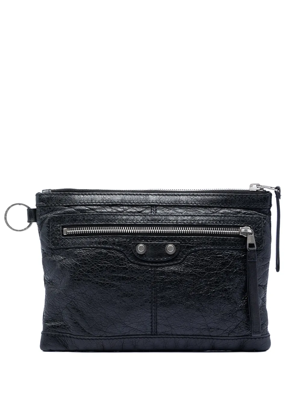 Balenciaga Pre-Owned 2013 Lambskin Motocross Classic Clip S clutch bag - Nero