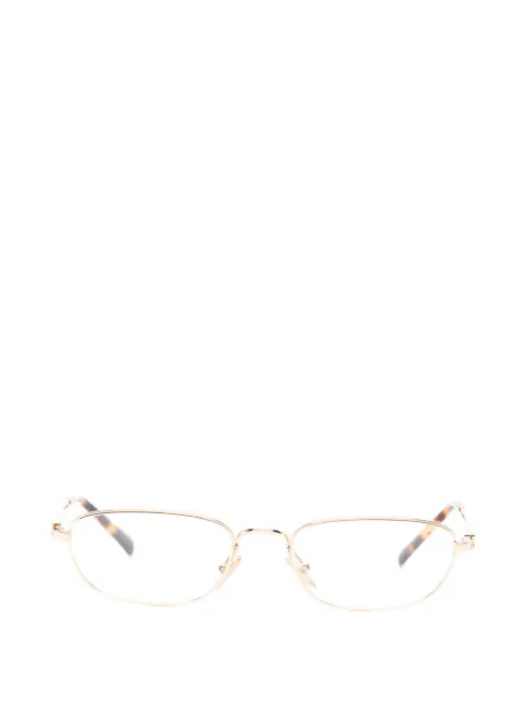 Miu Miu Eyewear logo-plaque rectangle-frame glasses
