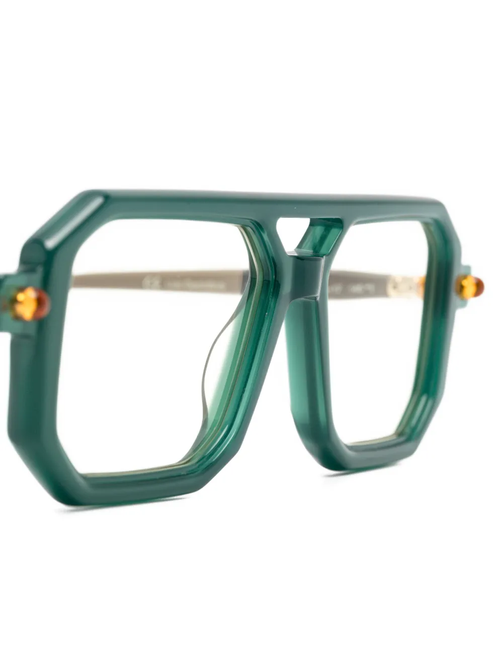 Kuboraum Maske P8 zonnebril met geometrisch montuur Groen